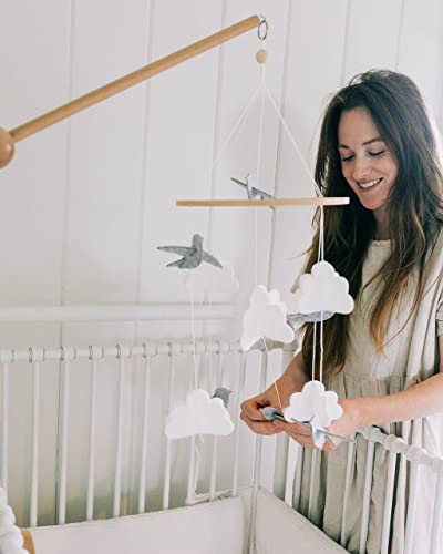 Baby Crib Mobile Birds in The Clouds Short Version