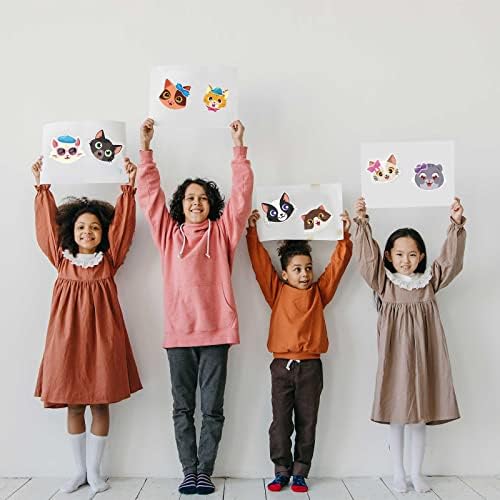 27 Sheet Cat Face Sticker Sheets Kids Craft