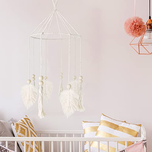 Boho Crib Mobile - Neutral Baby Nursery Decor