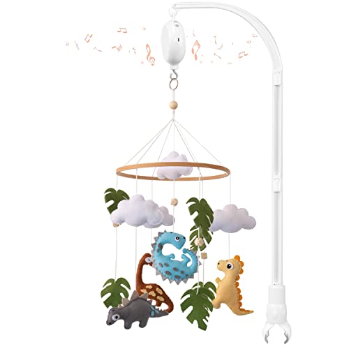 Musical Dinosaur Baby Crib Mobile with 12 Lullabies