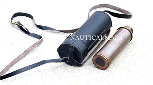 Brass Antique Telescope with Case