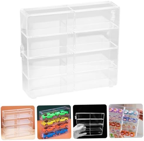 HOMSFOU 2pcs Display Case for Model Cars and Collectibles