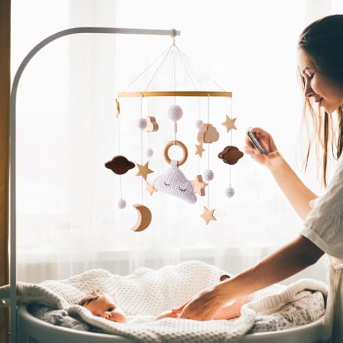 Baby Mobile with Stars Moons Clouds and Elephant
