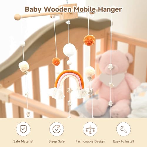 FLEXMAN Wooden Mobile Frame Kit for Baby Room Decor