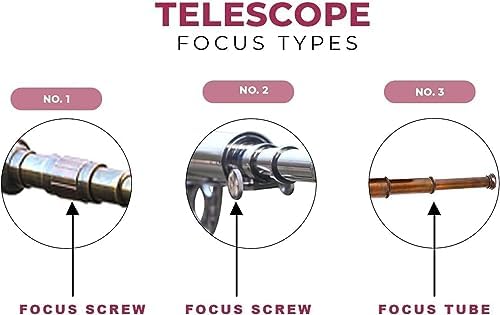 Vintage Antique Brass Telescope with Leather Stand
