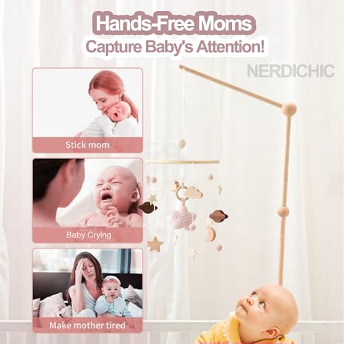 Nerdichic Baby Crib Mobile for Boys Girls