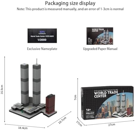 Architecture World Trade Center Building Blocks 982 PCS 12000 Scale