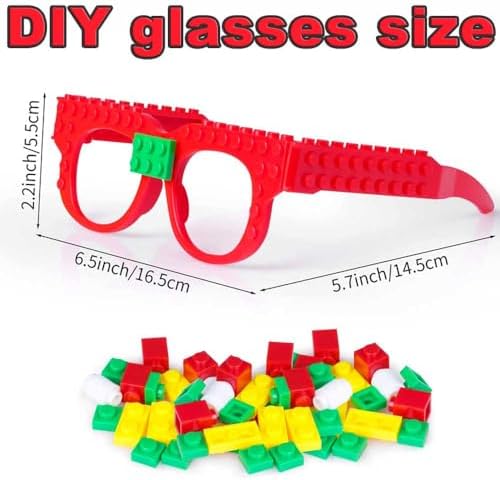 Naniutoy 9 PCS DIY Building Blocks Glasses Set for Kids