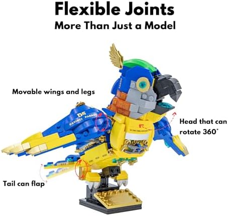 Steampunk Macaw Building Block Set 490 Pcs