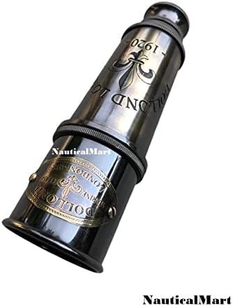 1920 Dollond London Brass Pirate Telescope with Wooden Case