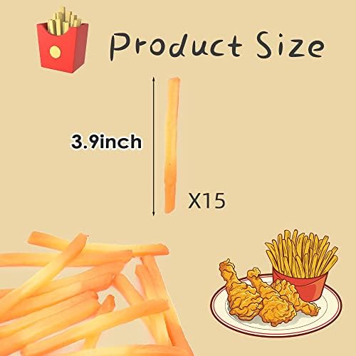 Hagao Fake French Fries Play Food 15 Pcs Kitchen Decoration