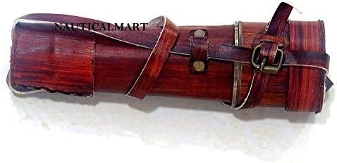 20 Inch Ship Captain Brass Telescope with Spy Glass and Leather Case