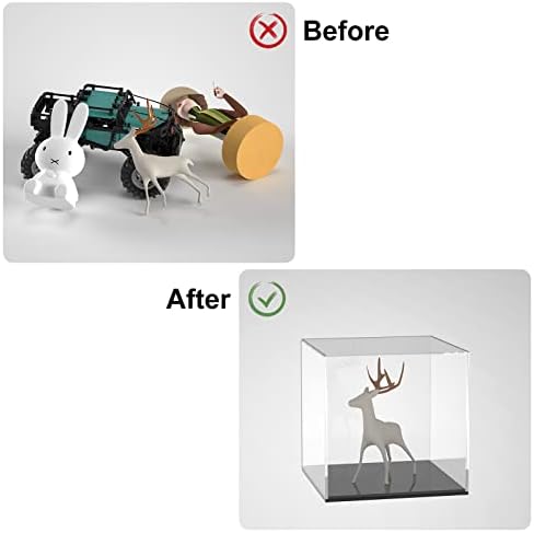 Cliselda Acrylic Display Case 4x4x4 Inch Dustproof