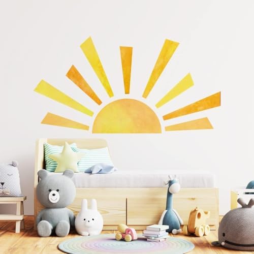 Denylo Pro 677x389 Inch Boho Half Sun Wall Decal