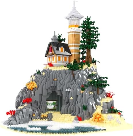 BDYDT Architecture Island Cave Lighthouse Micro Building Blocks Set 5686PCS