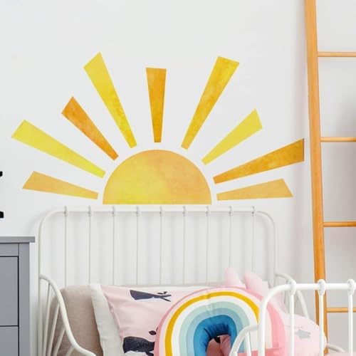 Denylo Pro 677x389 Inch Boho Half Sun Wall Decal