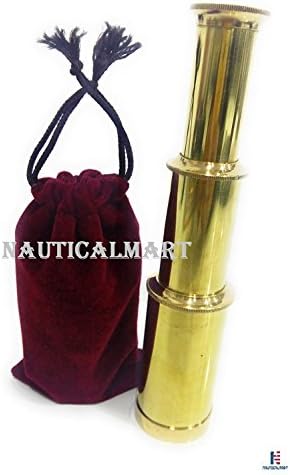 NauticalMart NM012964A Brass Pirate Telescope 6 Inch Case of 30
