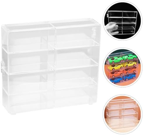 ARTIBETTER Miniature Display Case with Door for Collectibles and Car Models