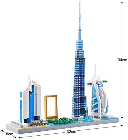 Dolblock Dubai Skyline Collectible Model Building Kit 2545 Pieces