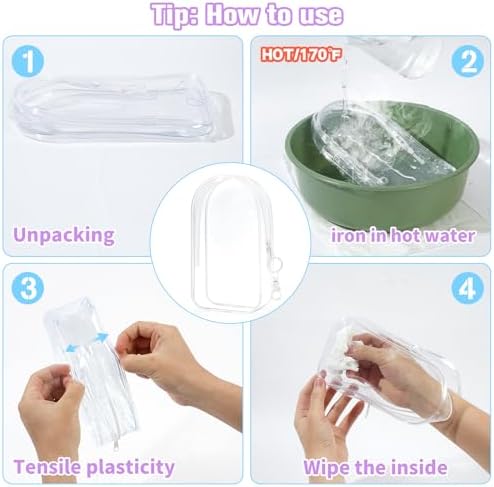 Clear Figure Display Bag with Keychain for Dolls