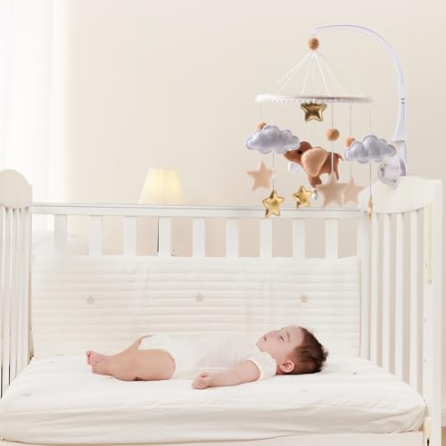 EUBUY Baby Mobile with Felt Balls Wind Chime Decor