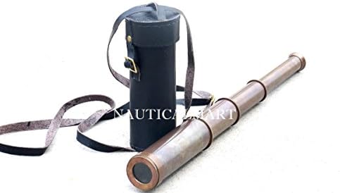 Brass Antique Telescope with Case