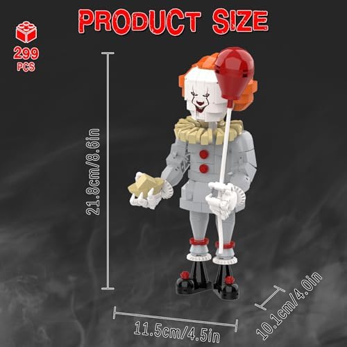 Pennywise Clown Building Set 299Pcs Creative Horror Movie Figure Kit