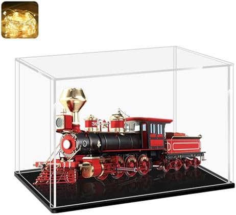 LANSCOERY Clear Acrylic Display Case with Black Base 1