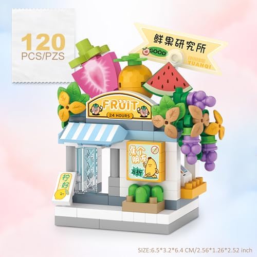 MEIEST 4 Piece Mini City Shop Building Blocks Set