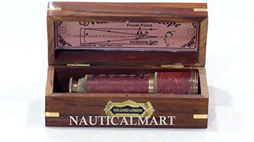 NauticalMart Antique Brass Telescope with Gift Box
