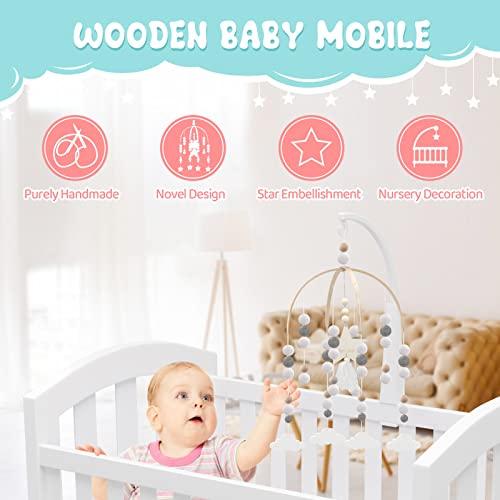 Gray Clouds Crib Mobile Wall Art Decor
