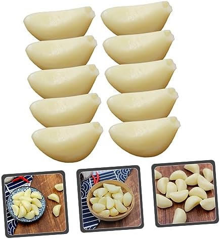 Happyyami 10pcs Artificial Garlic Cloves for Display and Halloween Props