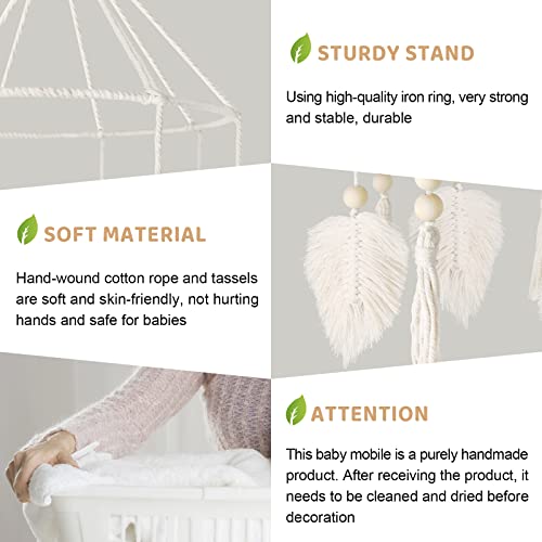 Boho Crib Mobile - Neutral Baby Nursery Decor