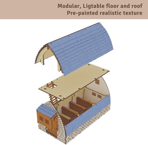 Medieval Barn Livery DIY Building Kit for Teens and Adults
