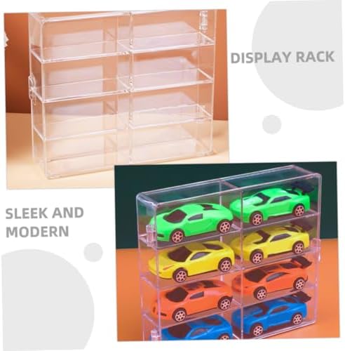 Jojofuny 2pcs Acrylic Display Case for Collectibles and Car Models