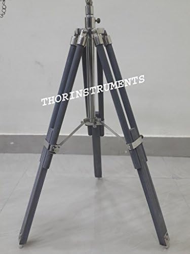 Nautical Telescope with Grey Leather Tripod