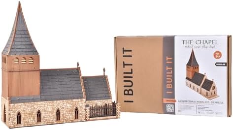 Medieval Chapel DIY Wooden Building Kit 308PCS 8hrs Realistic