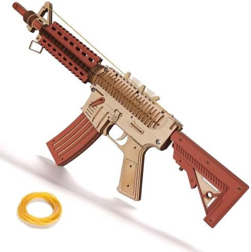 3D Wooden Puzzle Gun - DIY Assembly Toy for Adults
