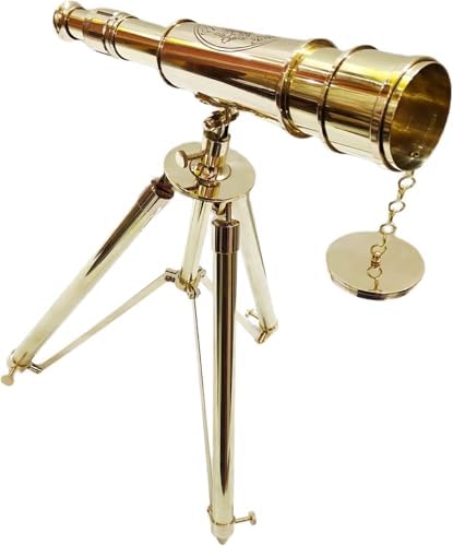 Home Decorative Solid Brass Telescope with Brass Tripod