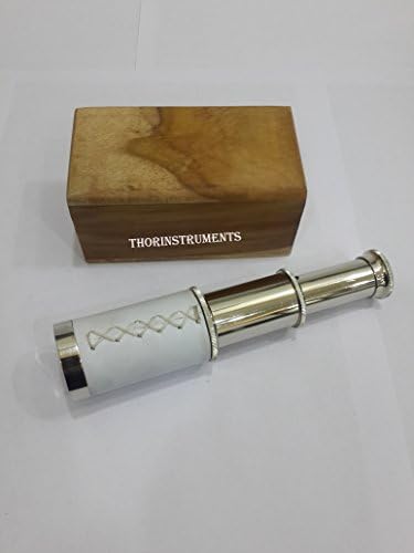 6 Inch Nautical Pirate Telescope Brass Chrome Finish