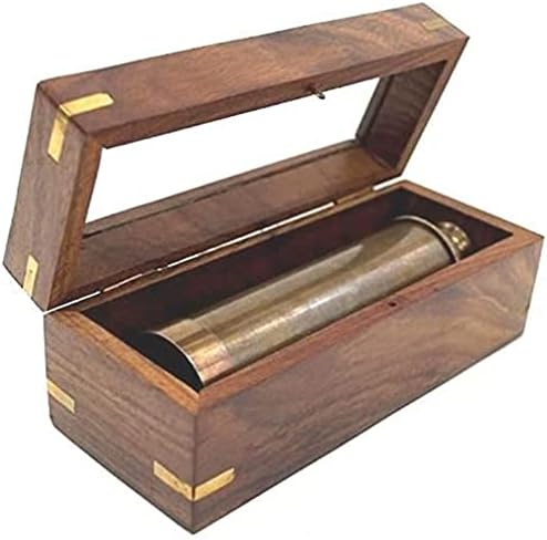 NauticalMart Captains Pull-Out Antique Telescope with Box
