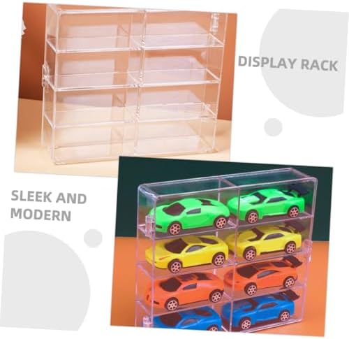 Modern 2pcs Display Case Stand for Collectibles Cars and Toys