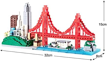 Dolblock Micro Building Blocks Golden Gate Bridge Set 1610 Pieces