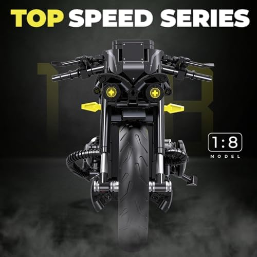 MJDDJA 18 Scale Motorcycle Building Kit for Adults and Kids