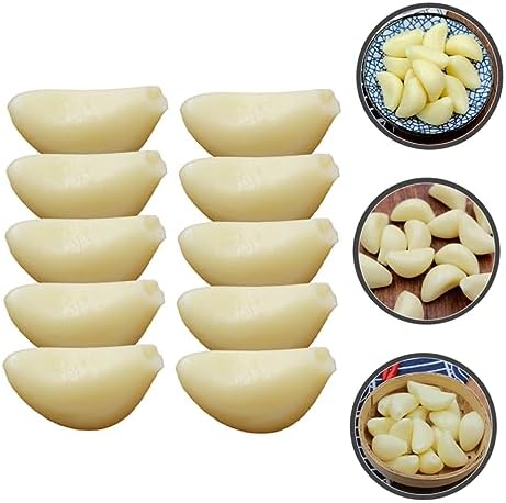Happyyami 10pcs Artificial Garlic Cloves for Display and Halloween Props