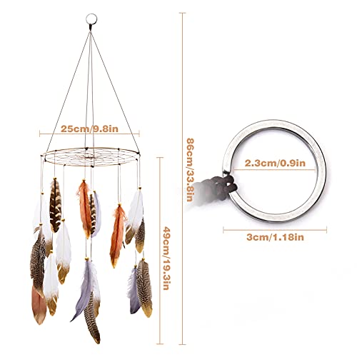 Boho Feather Baby Mobile for Crib