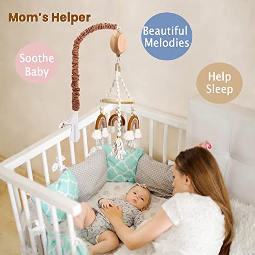 Crib Mobile Arm with Music Box - 25 Inch Universal Mobile Hanger