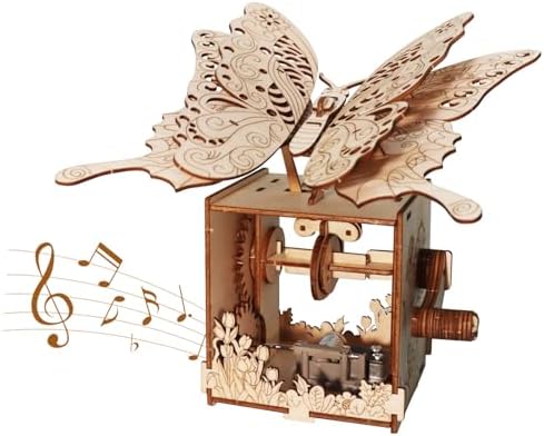 3D Puzzle Mechanical Music Box Butterfly DIY Kit for Adults