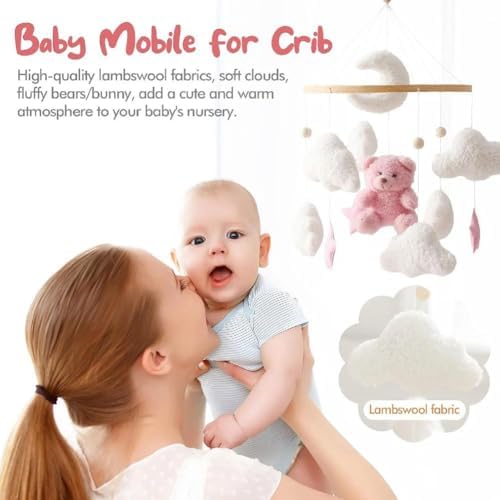Cute Bear Baby Crib Mobile for Boys Girls