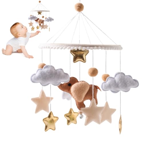 EUBUY Baby Mobile with Felt Balls Wind Chime Decor